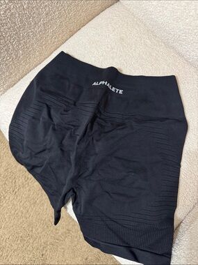 Alphalete Black High-Waist Seamless Bike Shorts